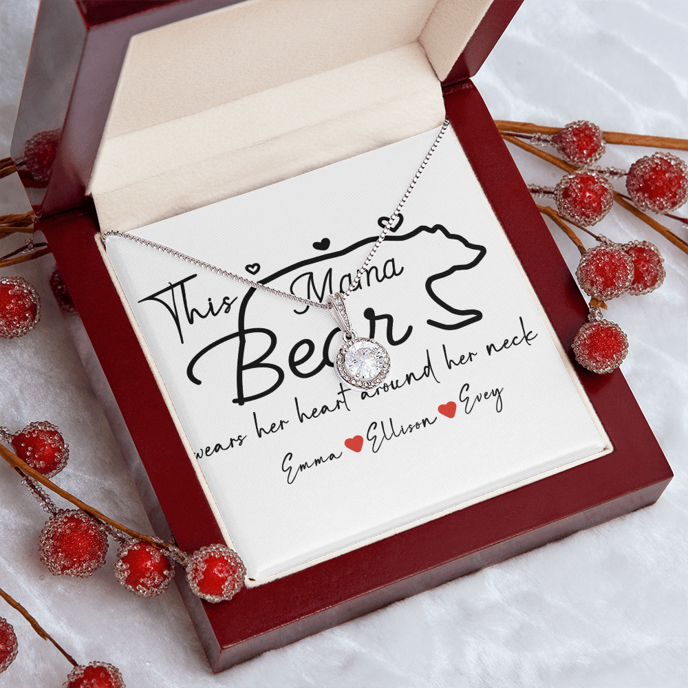 Personalized Mama Bear Eternal Hope Necklace
