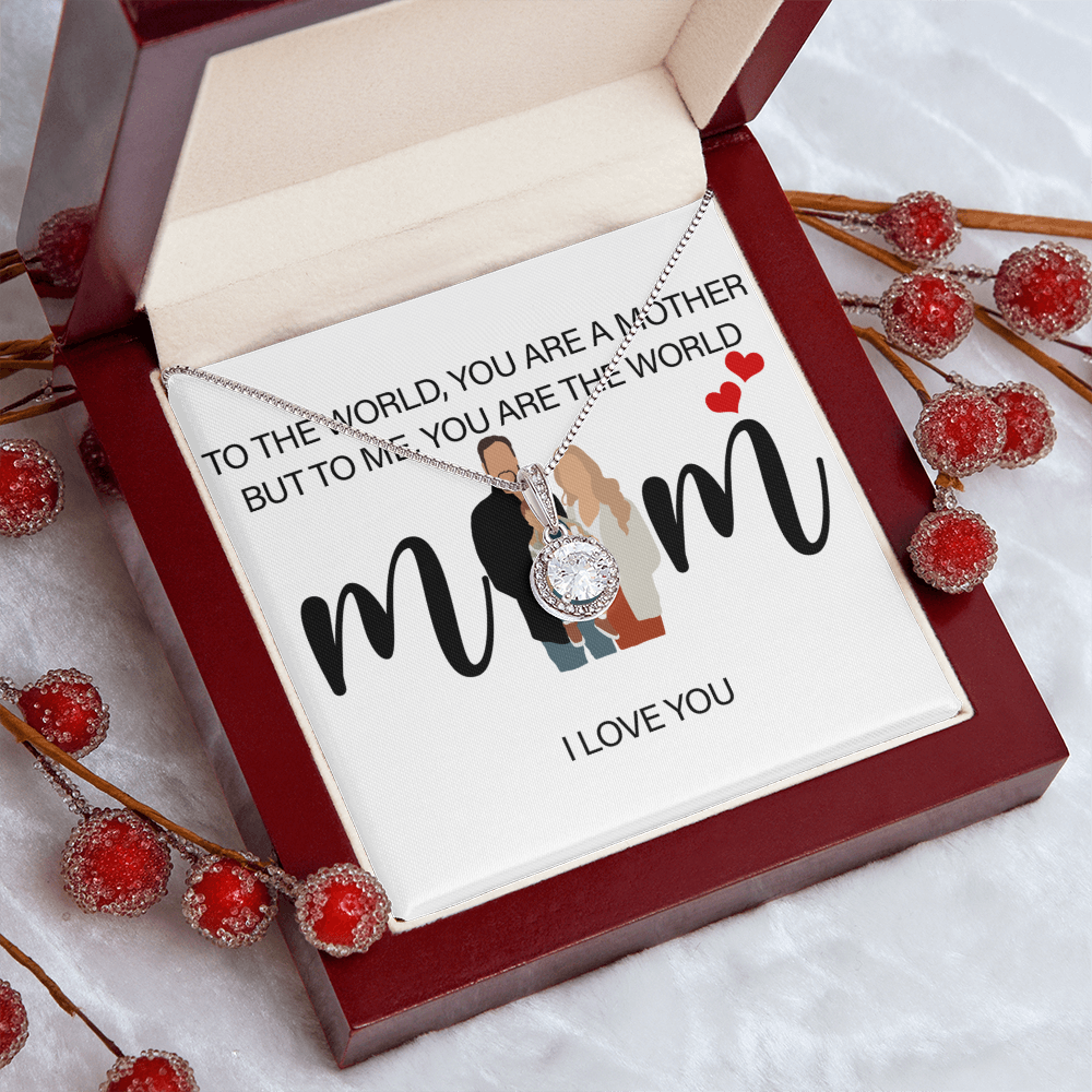Personalized Mom I Love You Eternal Hope Necklace