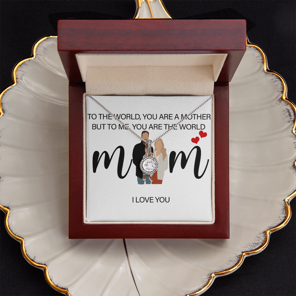 Personalized Mom I Love You Eternal Hope Necklace