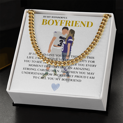 Personalized To My Boyfriend Cuban Link Chain