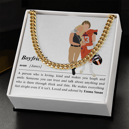 Personalized To My Boyfriend Cuban Link Chain