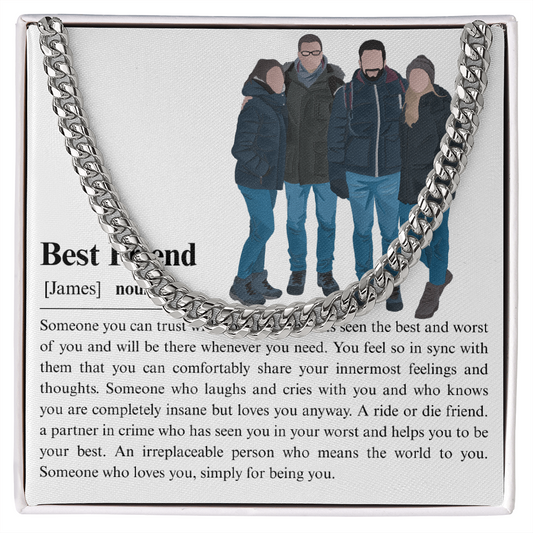 Personalized Best Friend Cuban Link Chain