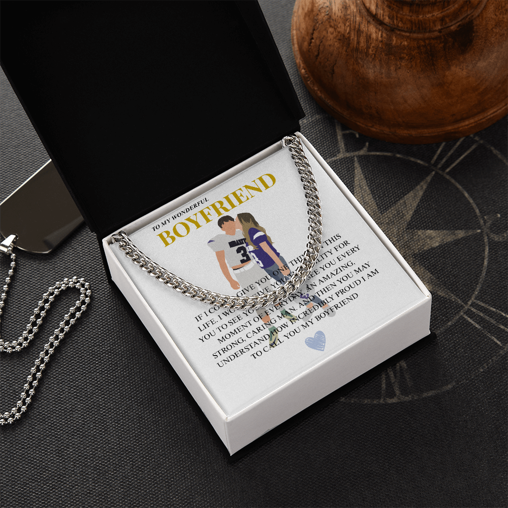 Personalized To My Boyfriend Cuban Link Chain