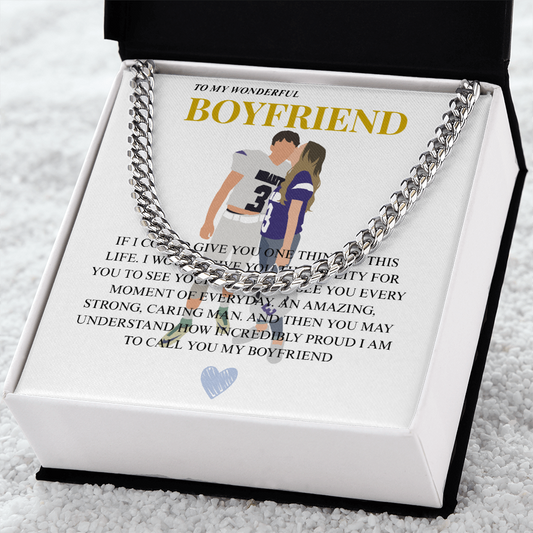 Personalized To My Boyfriend Cuban Link Chain