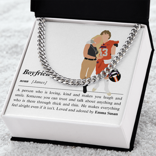 Personalized To My Boyfriend Cuban Link Chain