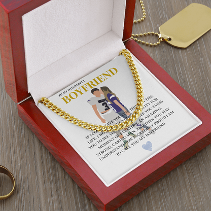 Personalized To My Boyfriend Cuban Link Chain