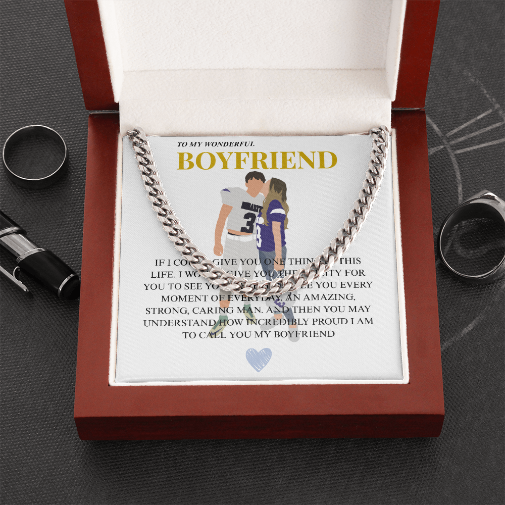 Personalized To My Boyfriend Cuban Link Chain