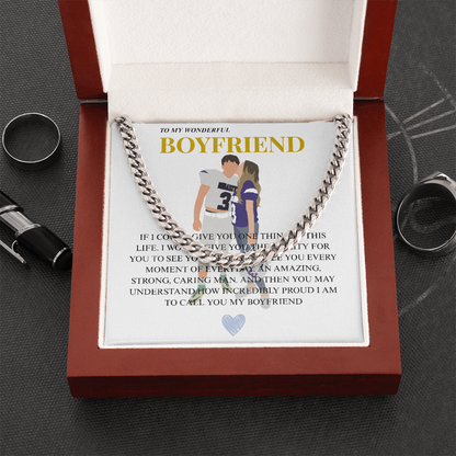 Personalized To My Boyfriend Cuban Link Chain
