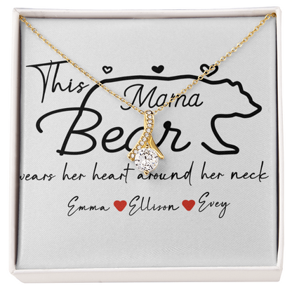 Personalized Mama Bear Alluring Beauty Necklace
