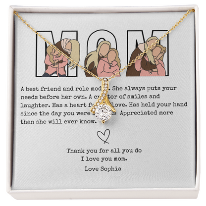 Personalized Mom  Alluring Beauty Necklace
