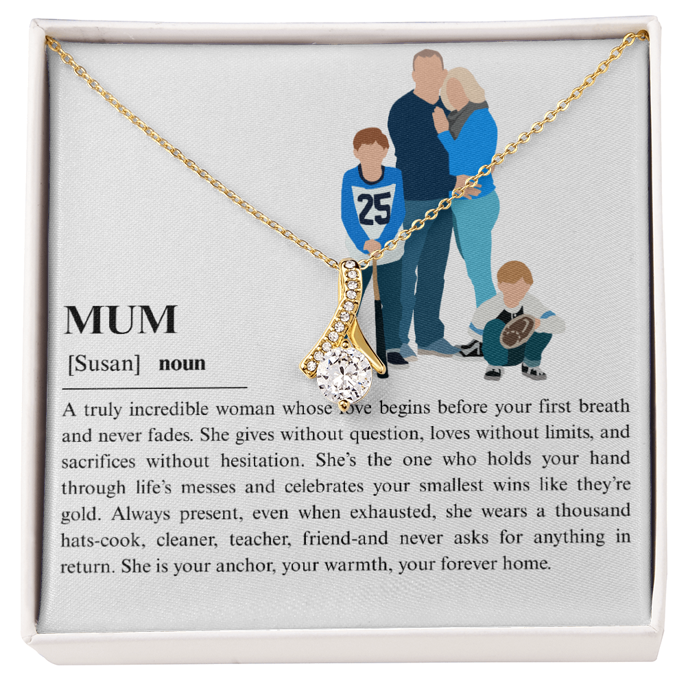 Personalized Mum  Alluring Beauty Necklace