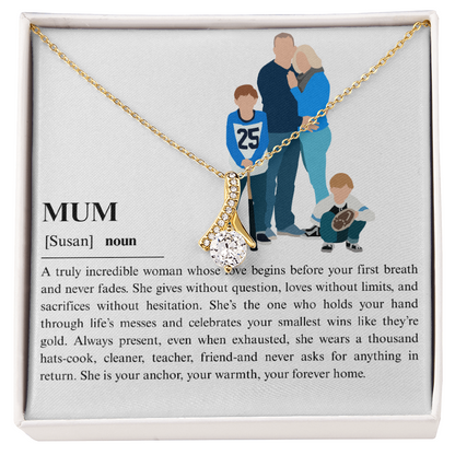 Personalized Mum  Alluring Beauty Necklace