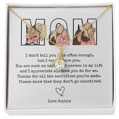 Personalized Mom  Alluring Beauty Necklace