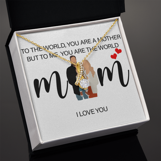 Personalized Mom I Love You Alluring Beauty Necklace
