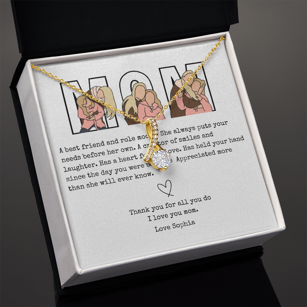 Personalized Mom  Alluring Beauty Necklace