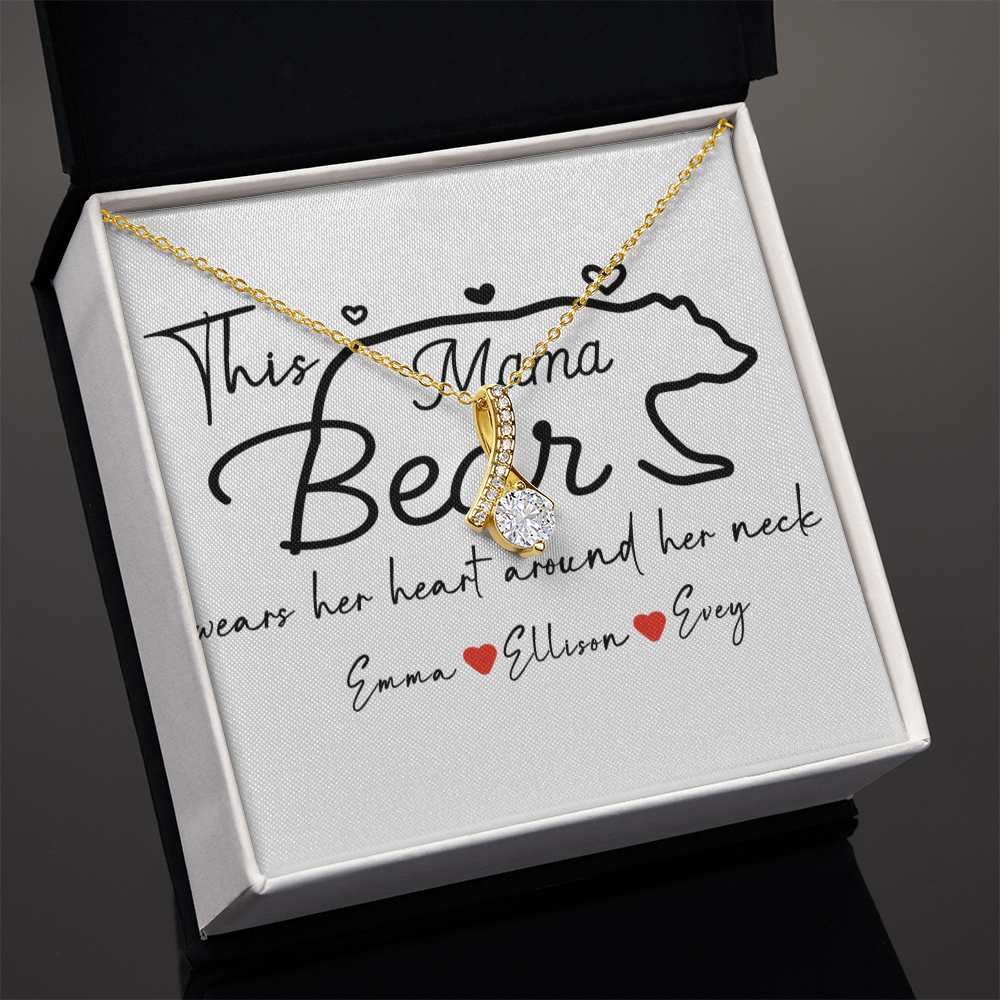 Personalized Mama Bear Alluring Beauty Necklace