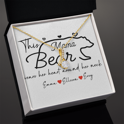 Personalized Mama Bear Alluring Beauty Necklace