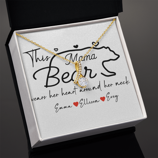 Personalized Mama Bear Alluring Beauty Necklace