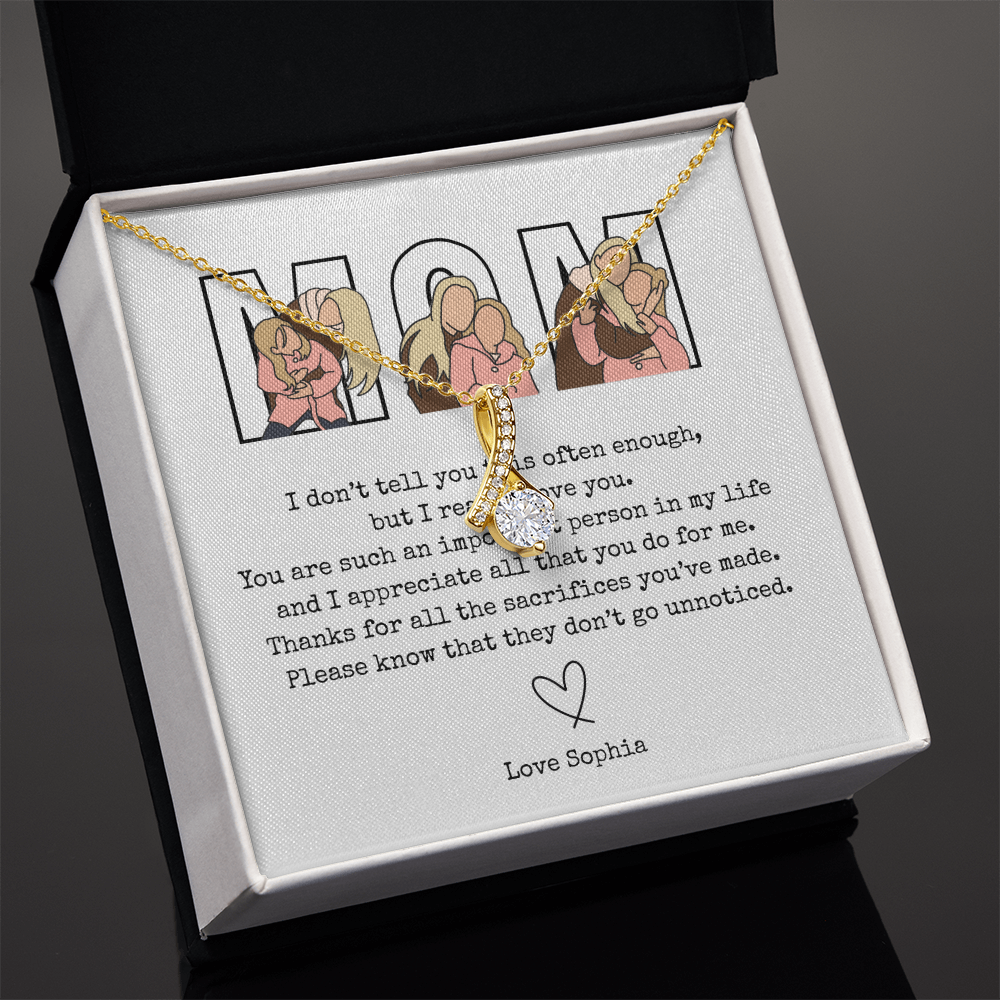 Personalized Mom  Alluring Beauty Necklace