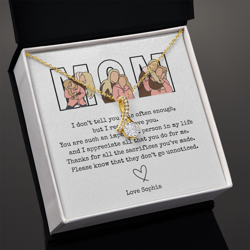 Personalized Mom  Alluring Beauty Necklace