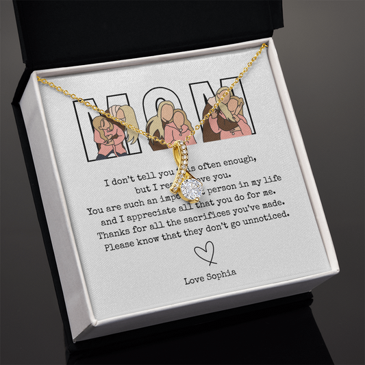Personalized Mom  Alluring Beauty Necklace