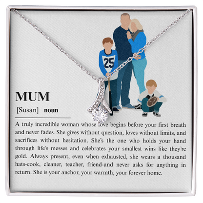 Personalized Mum  Alluring Beauty Necklace