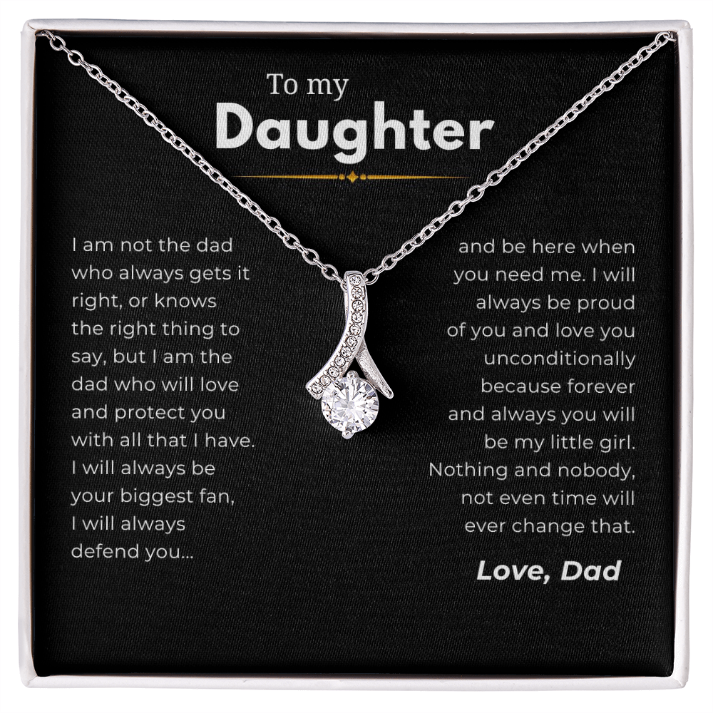 To My Daughter Interlocking Hearts Necklace