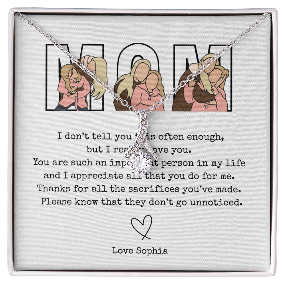 Personalized Mom  Alluring Beauty Necklace