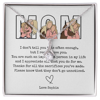 Personalized Mom  Alluring Beauty Necklace