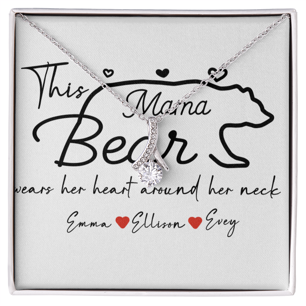 Personalized Mama Bear Alluring Beauty Necklace
