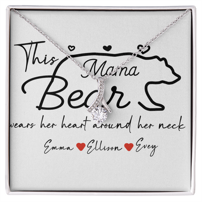 Personalized Mama Bear Alluring Beauty Necklace