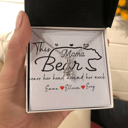 Personalized Mama Bear Alluring Beauty Necklace