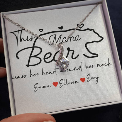 Personalized Mama Bear Alluring Beauty Necklace