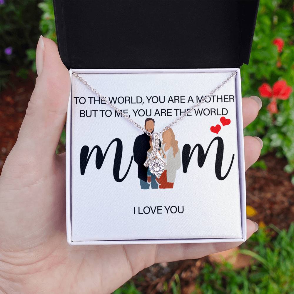 Personalized Mom I Love You Alluring Beauty Necklace