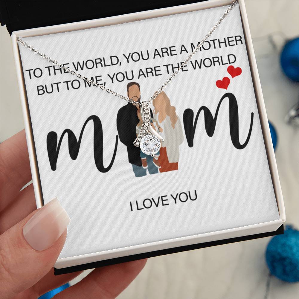 Personalized Mom I Love You Alluring Beauty Necklace