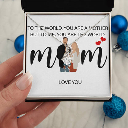 Personalized Mom I Love You Alluring Beauty Necklace