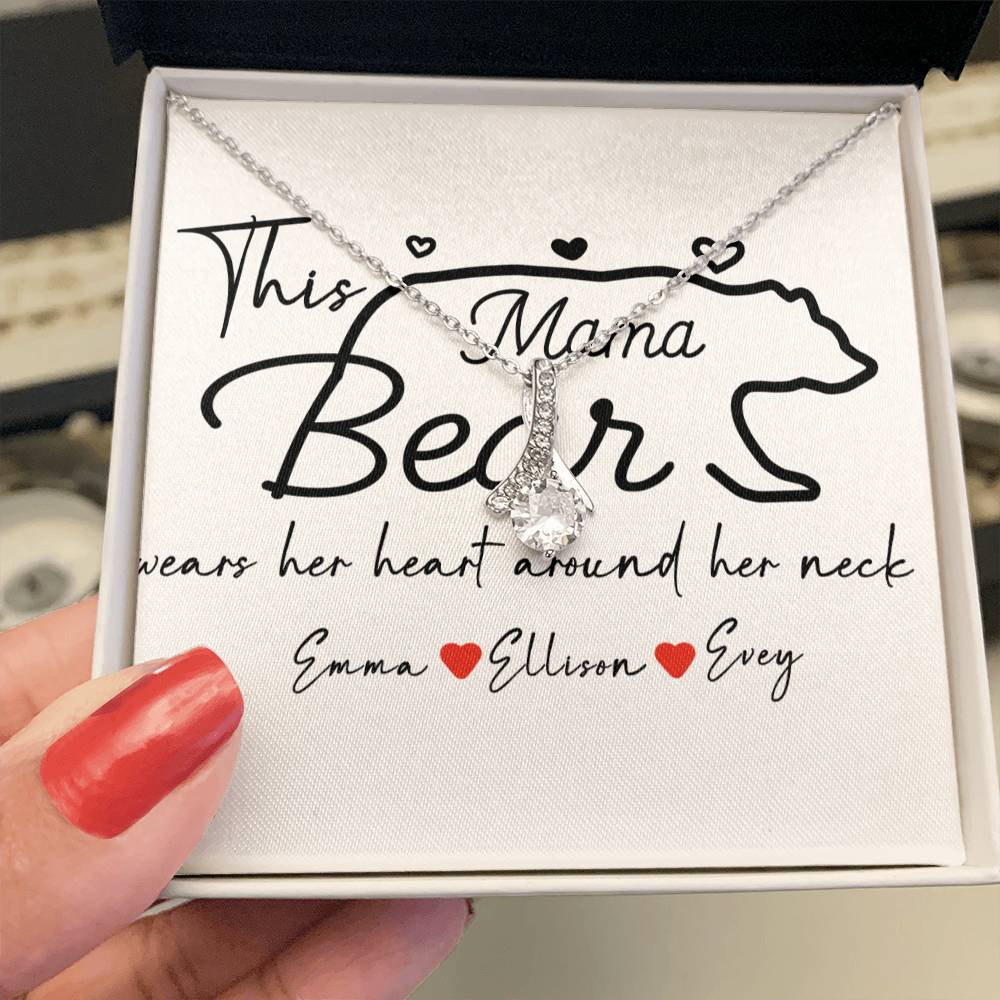 Personalized Mama Bear Alluring Beauty Necklace