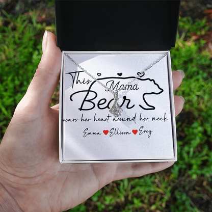 Personalized Mama Bear Alluring Beauty Necklace