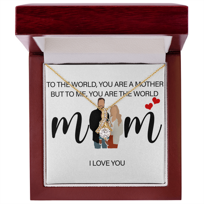 Personalized Mom I Love You Alluring Beauty Necklace