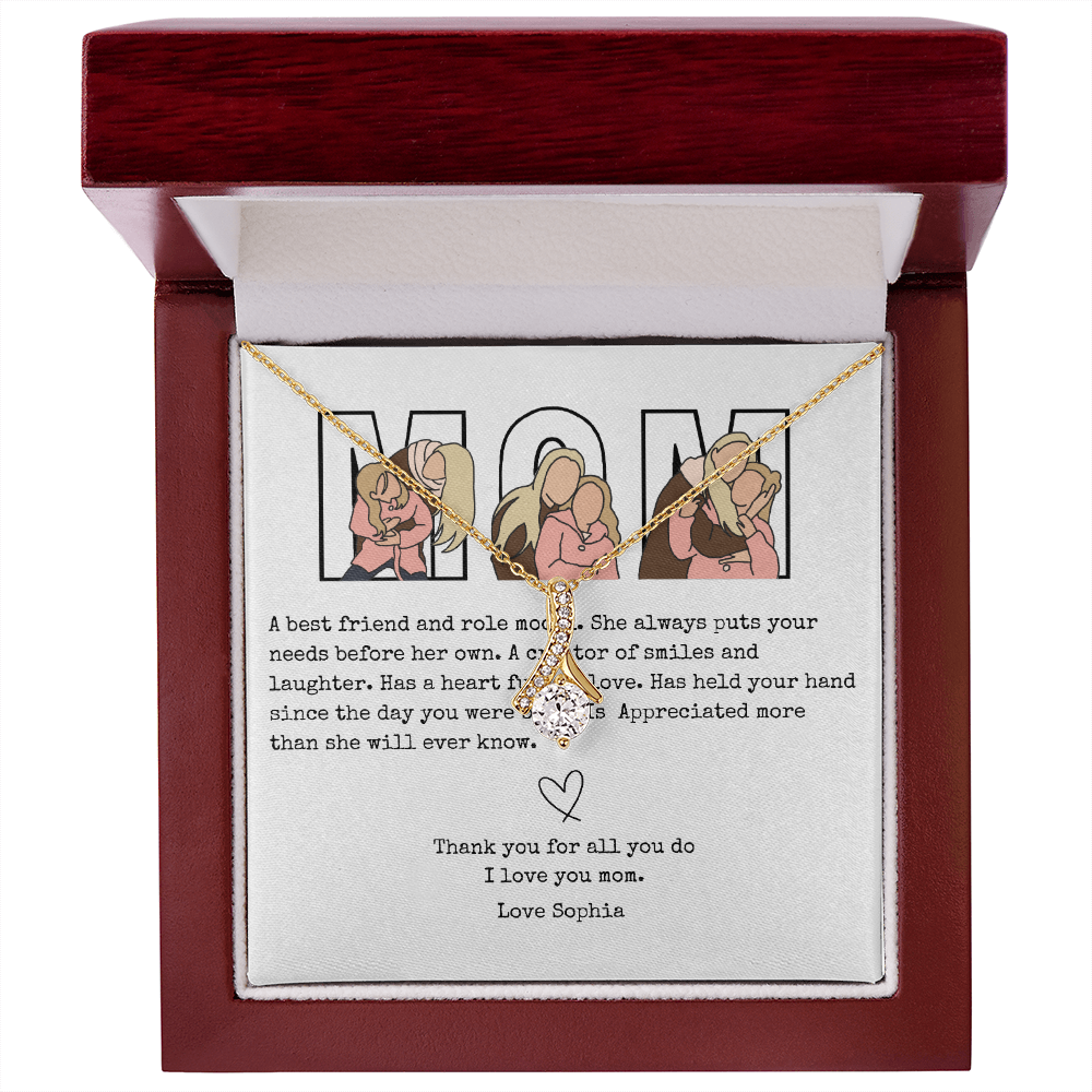 Personalized Mom  Alluring Beauty Necklace