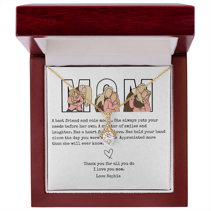 Personalized Mom  Alluring Beauty Necklace