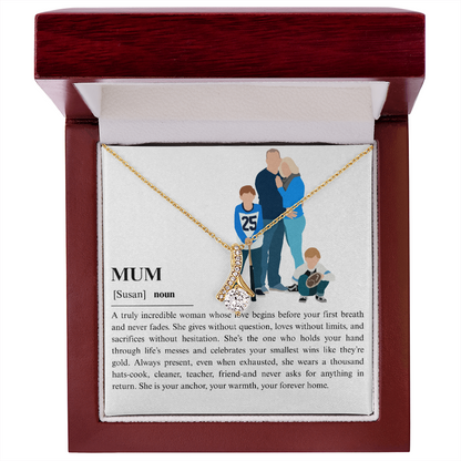 Personalized Mum  Alluring Beauty Necklace