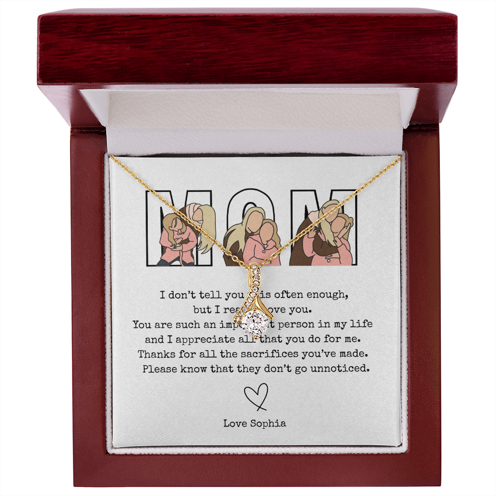 Personalized Mom  Alluring Beauty Necklace