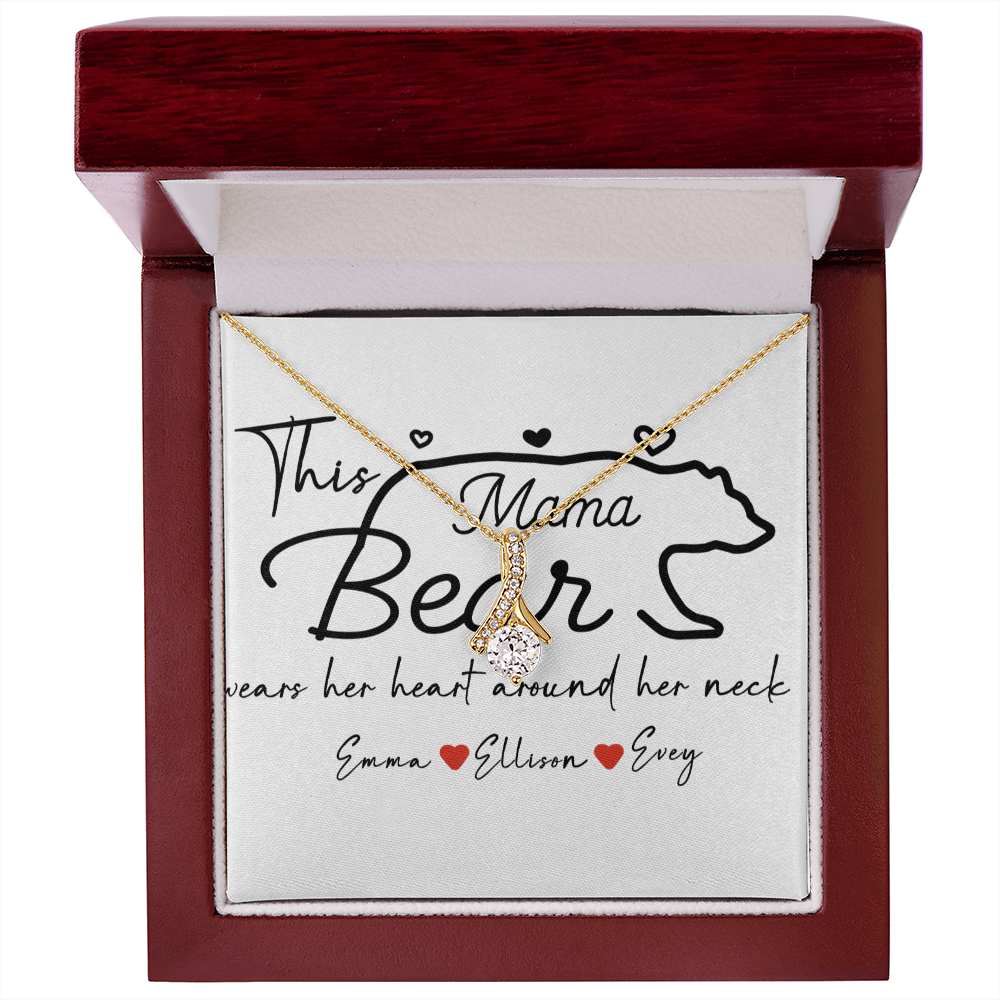 Personalized Mama Bear Alluring Beauty Necklace