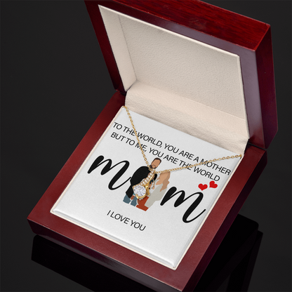 Personalized Mom I Love You Alluring Beauty Necklace