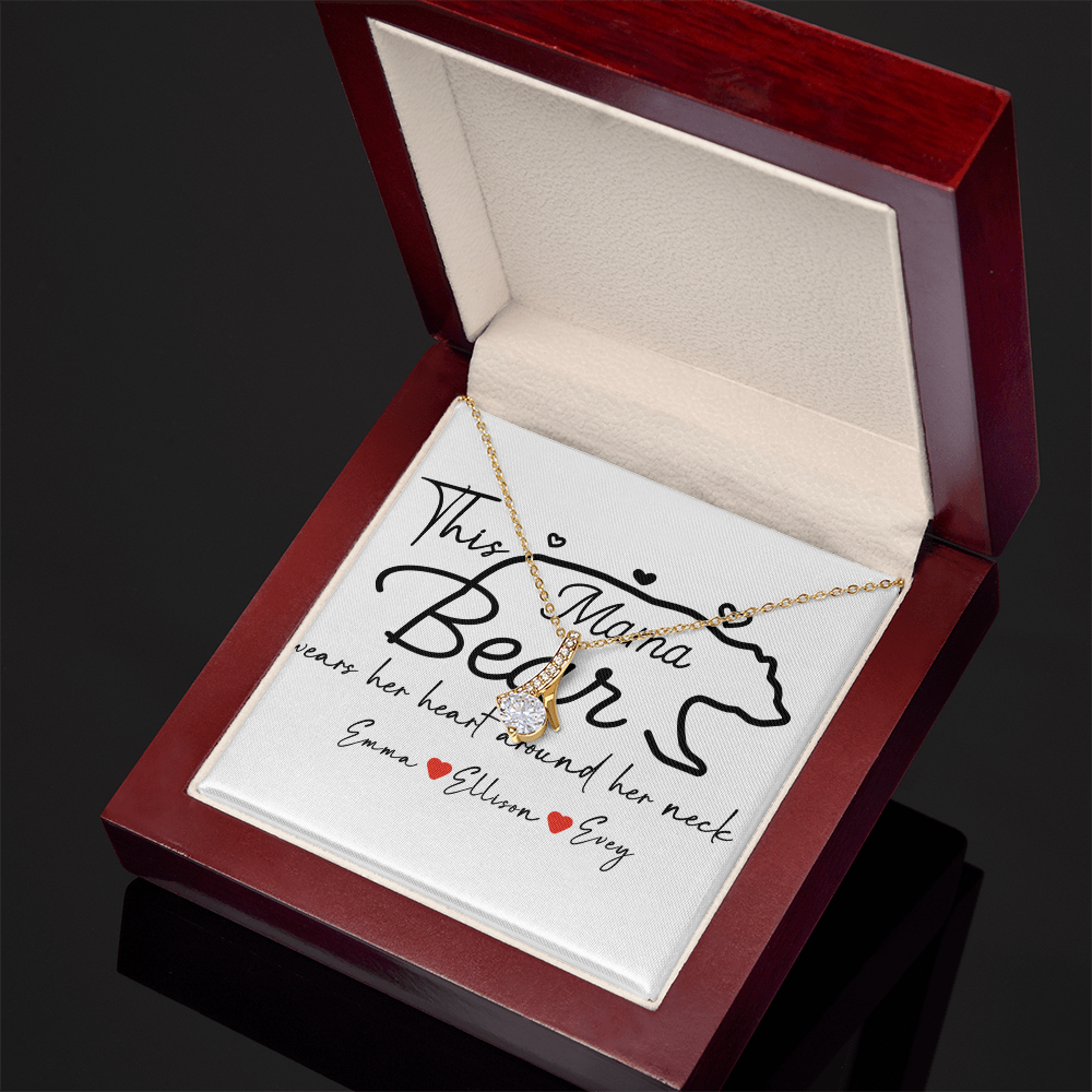 Personalized Mama Bear Alluring Beauty Necklace