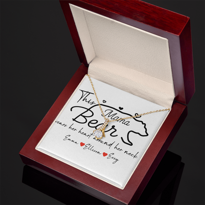 Personalized Mama Bear Alluring Beauty Necklace