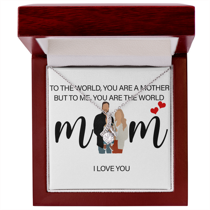 Personalized Mom I Love You Alluring Beauty Necklace