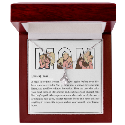 Personalized Mom  Alluring Beauty Necklace