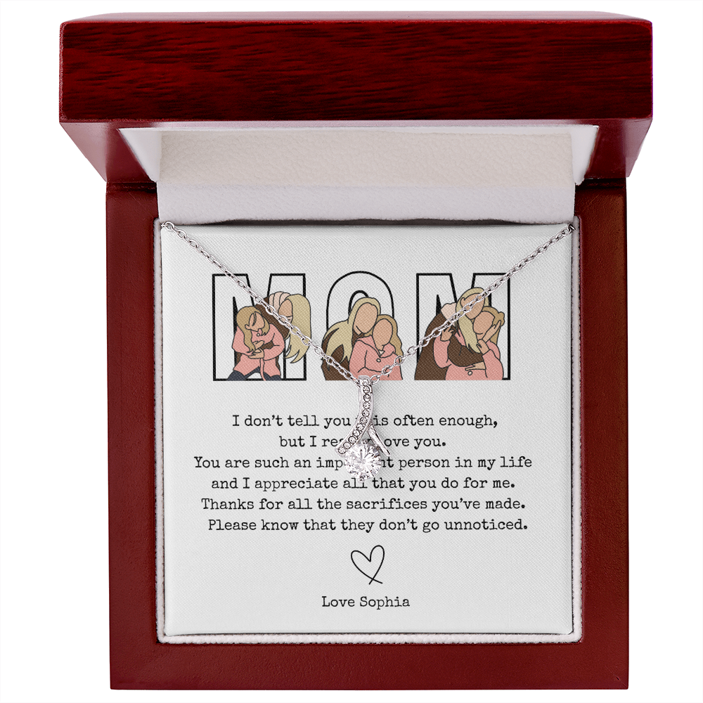 Personalized Mom  Alluring Beauty Necklace